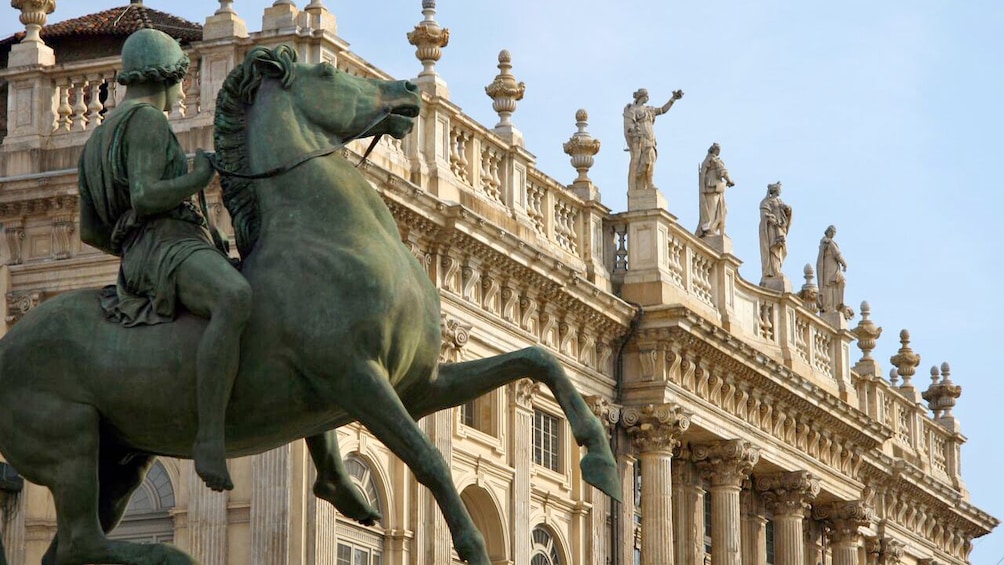 Horse statue outside the  Palazzo Madama Museum