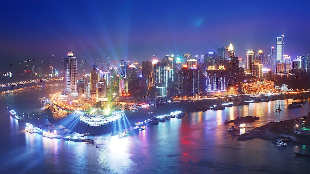 Stunning night view of Chongqing