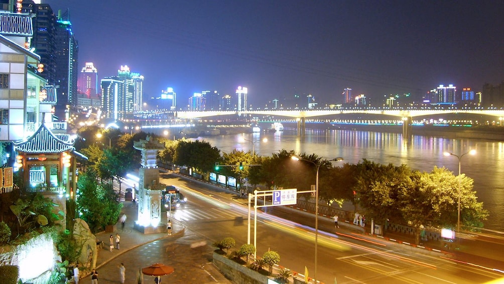 Beautiful evening view of Chongqing 