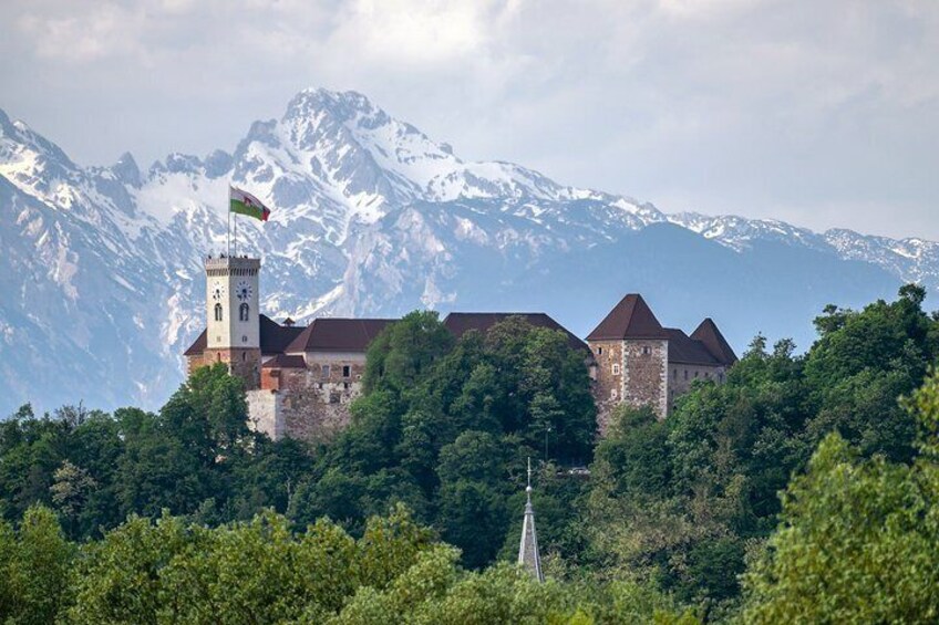 Ljubljana Castle and Mountains