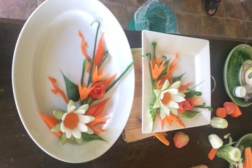 Fruit and Vegetable Carving Class with Master Chef at Sukho Cuisine in Koh Lanta