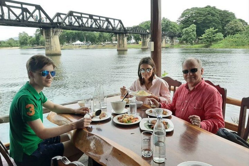 Lunch at River of Kwai Bridge near Restaurant