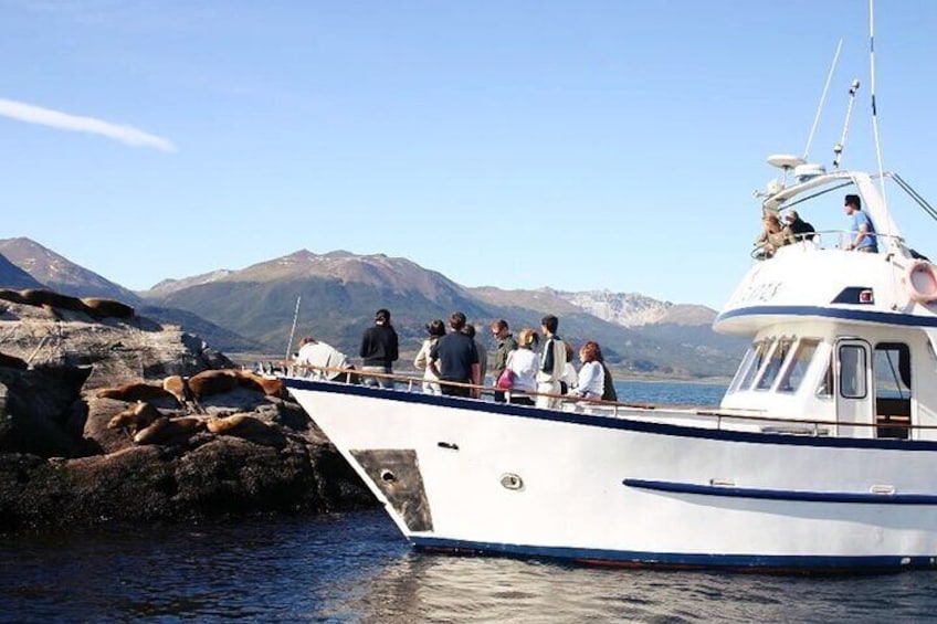 Sailing Ushuaia Beagle Channel in a yatch