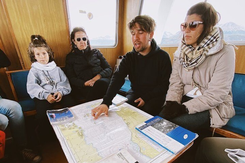 Sailing Ushuaia Beagle Channel in a yatch