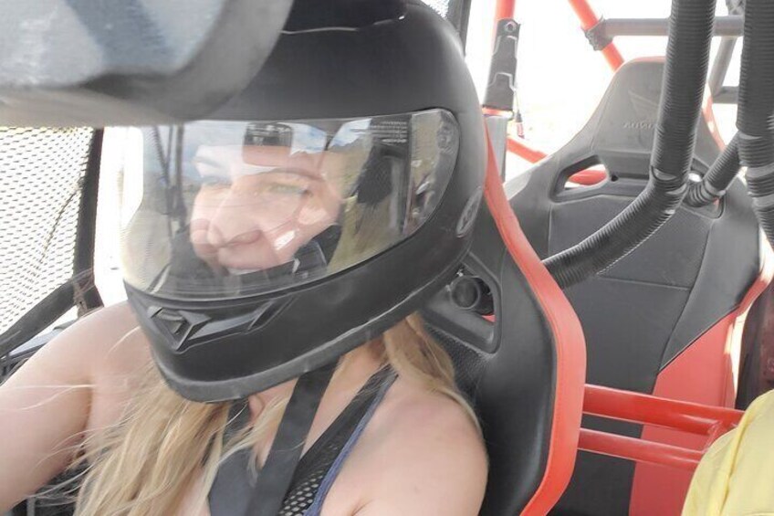 Full Face Helmets with intercoms to talk to your passengers.