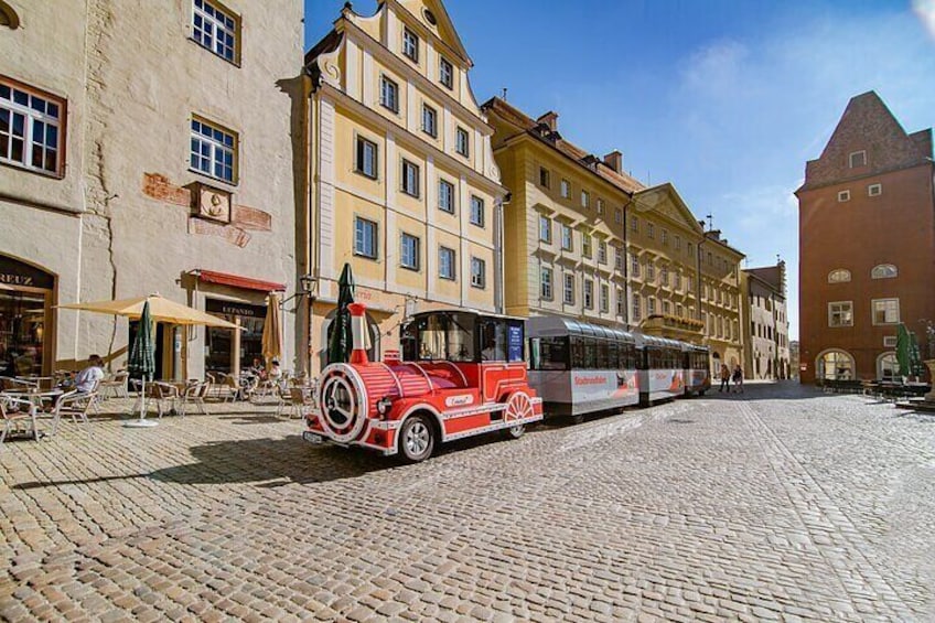 City tour through Regensburg with the little train