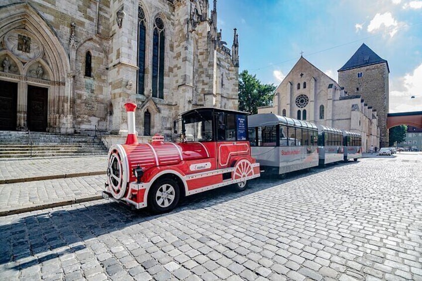 City tour through Regensburg with the little train