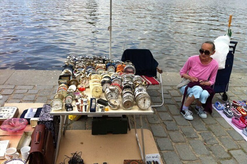 Flea market at Vltava quay