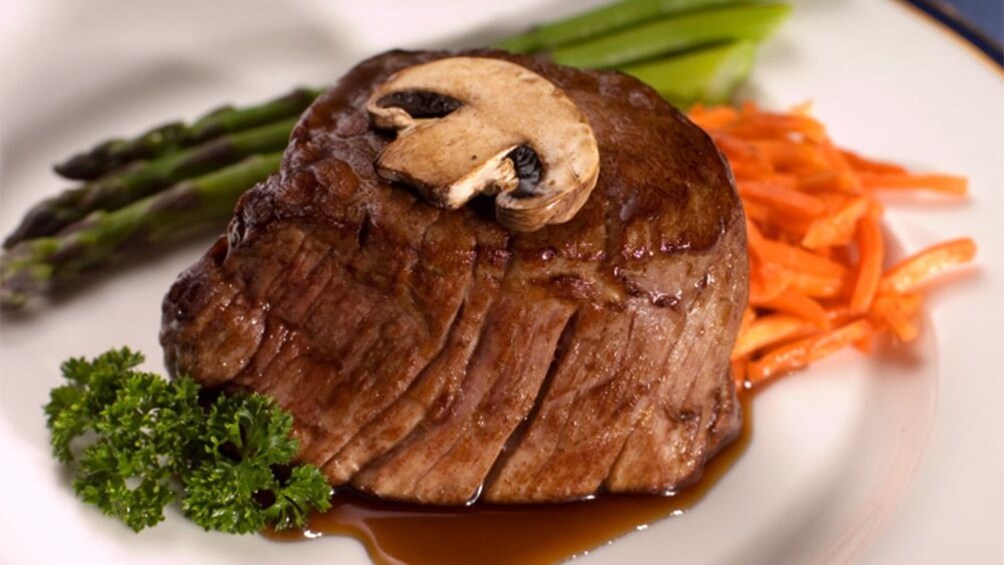 Show item 3 of 5. Filet mignon at a restaurant in Baltimore