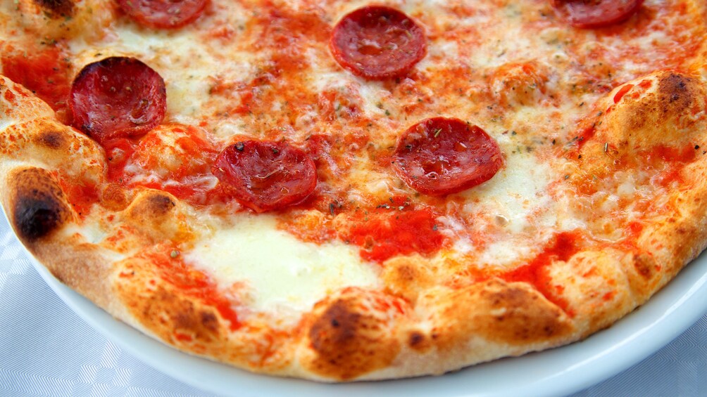 Show item 3 of 5. Pizza at a restaurant in Baltimore