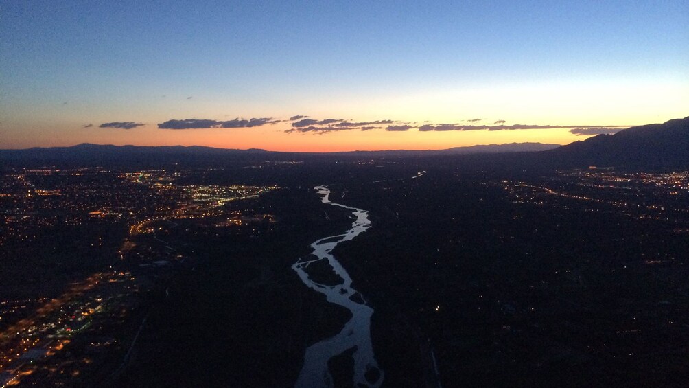 City at night in Albuquerque