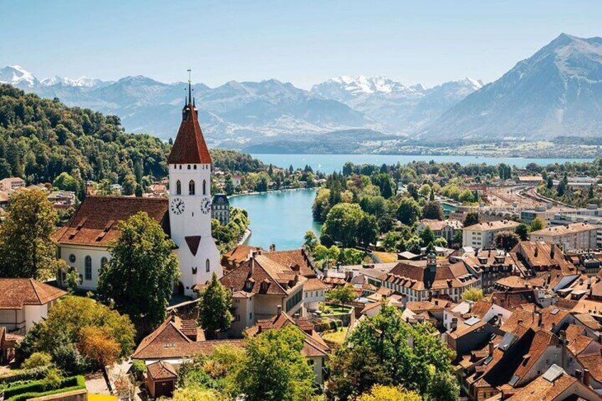 Cheese platter by Boat on Lake Thun, Interlaken 