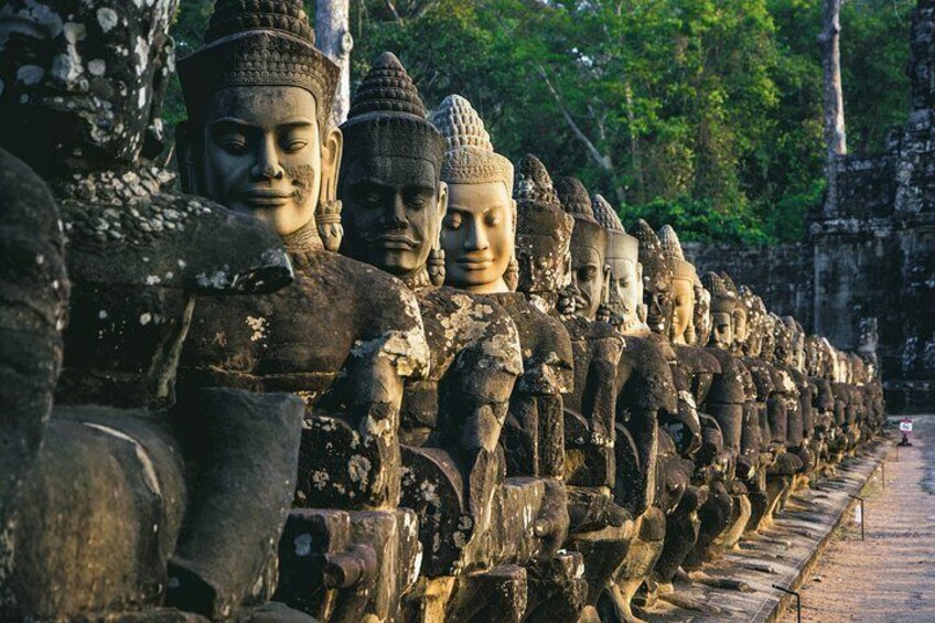 Row of Gods at Angkor Thom South Gate