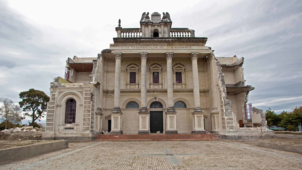 Damaged Catholic Cathedral in chirstchurch