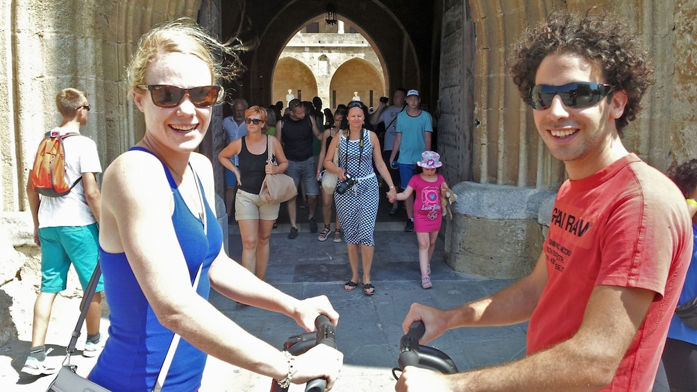 Show item 5 of 5. segway riders close up in rhodes