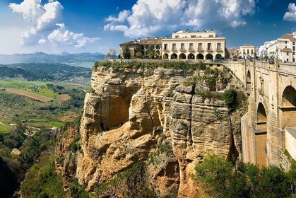 Private Day Trip to soaring over the abyss Ronda city & the white village M...