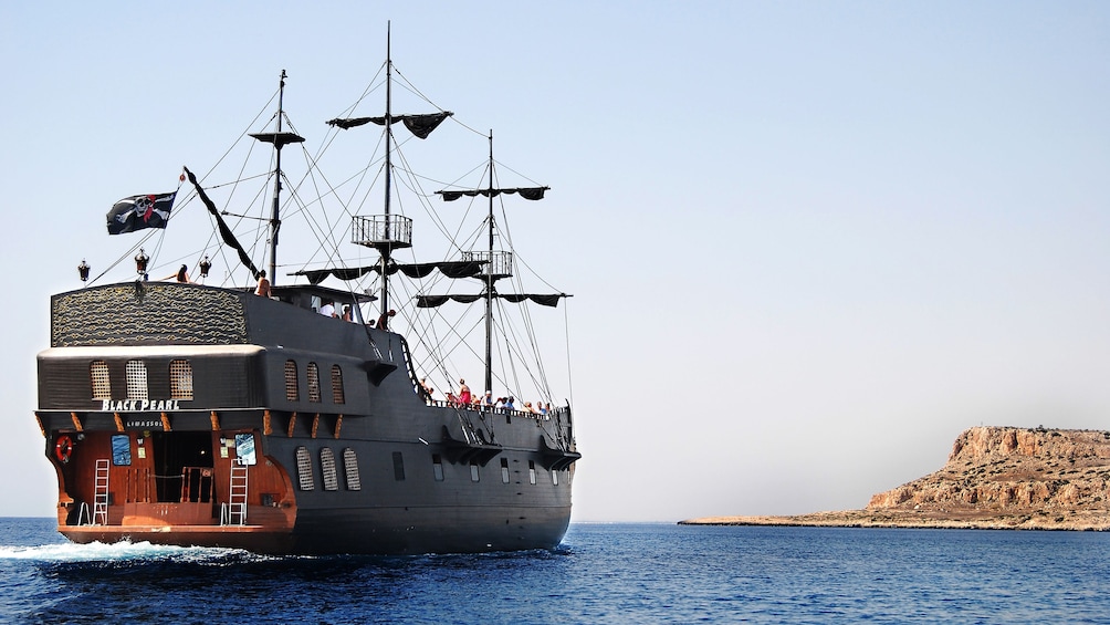 view of back of ship in cyprus