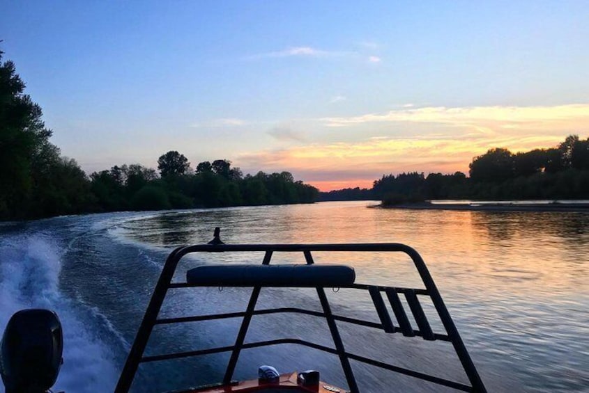 Sunsets on the river are exceptional.