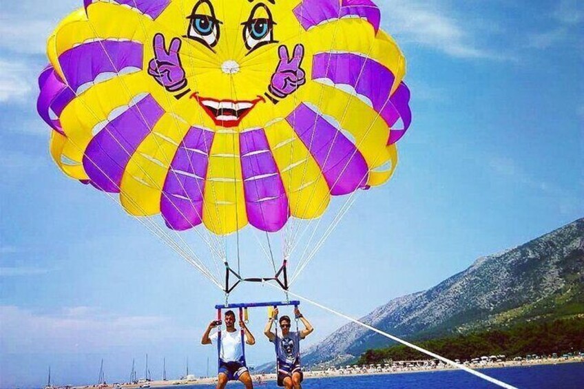 Parasailing above Zlatni rat