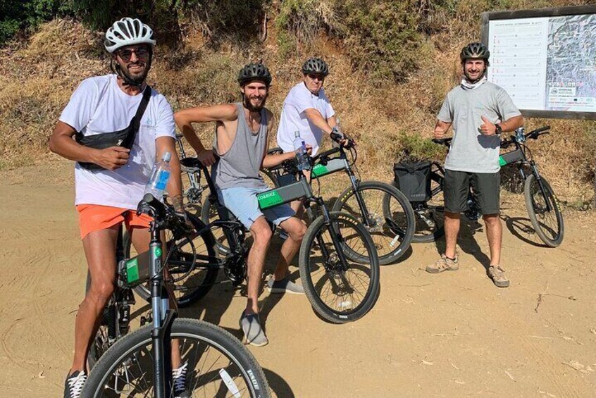 Mountain bike routes with electric guide