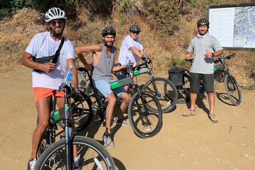 Mountain bike routes with electric guide