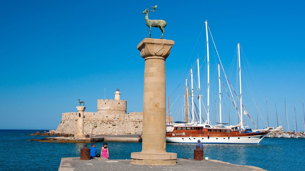 view to sea in rhodes