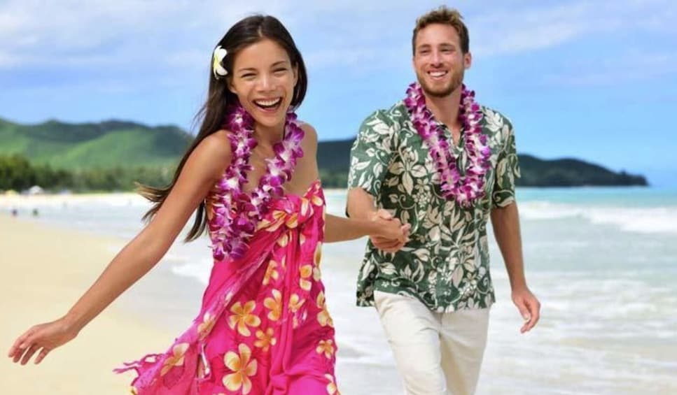 Honeymoon Lei Greeting at Honolulu Airport