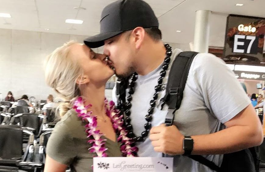 Honeymoon Lei Greeting at Honolulu Airport