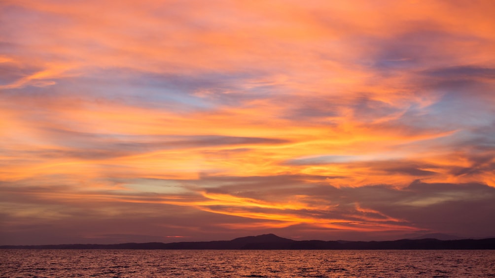 colorful sunset sky in mexico