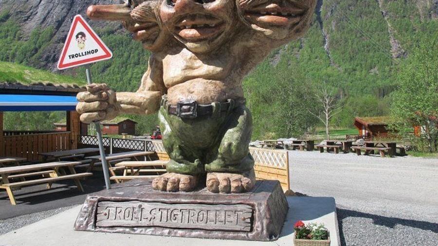 Trolls meeting us when arriving Trollstigen Gjestegård