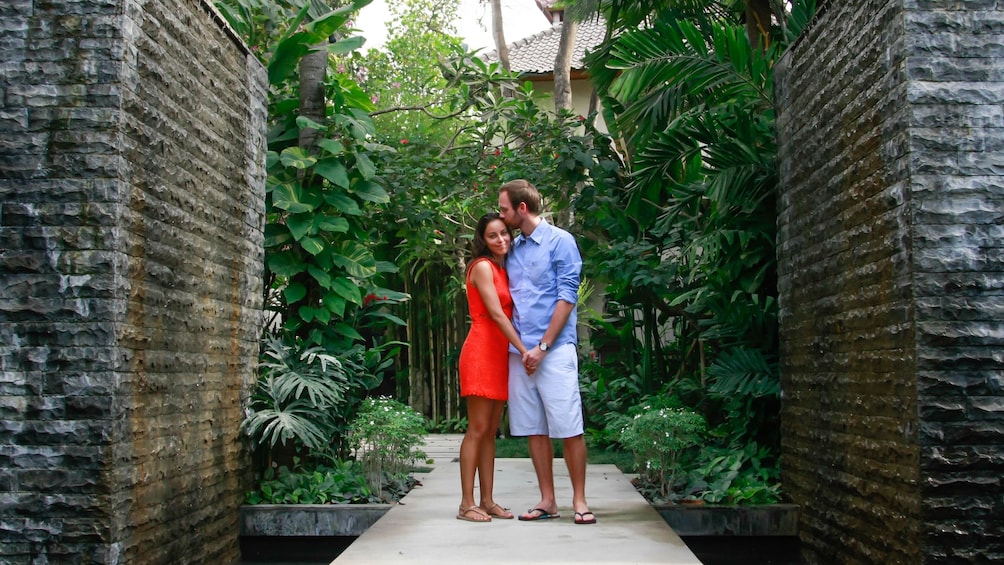 Couple posing for photo in bali