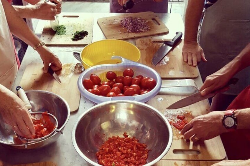 Sicilian Cooking Class with Wine tasting tour from Giardini Naxos