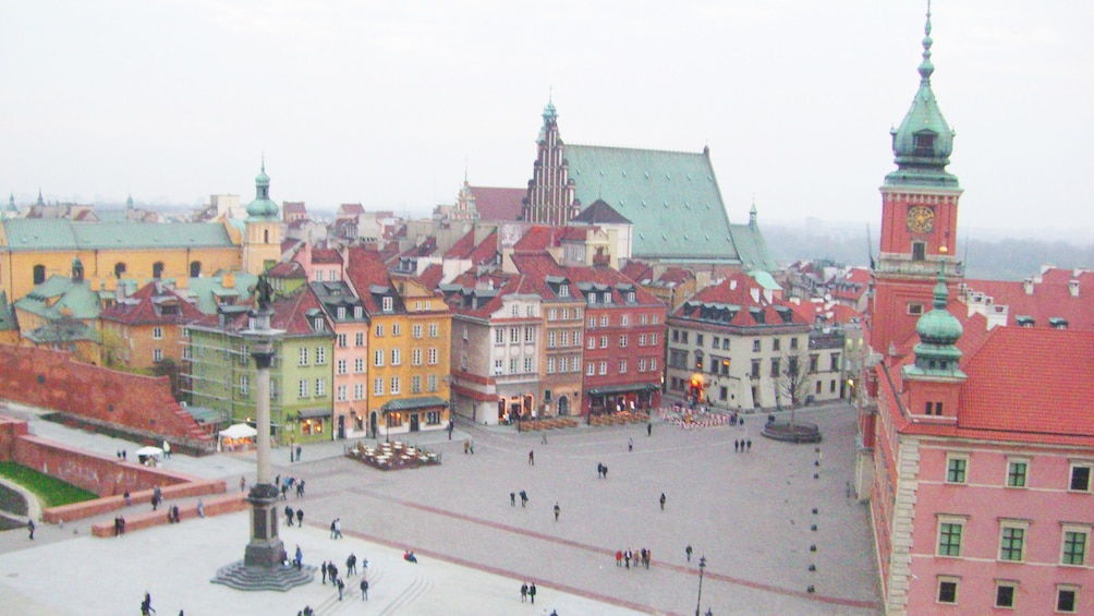 City of Warsaw at dusk