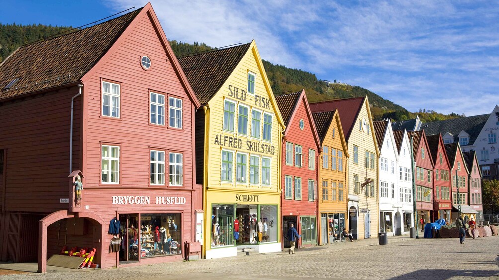 Colorful buildings in Bergen
