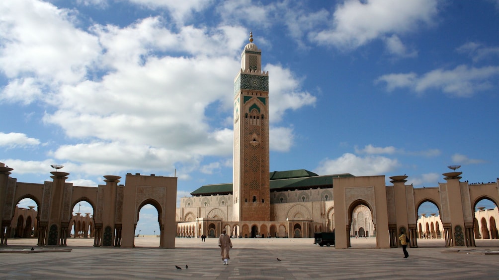 Hassan II Mosque courtyard.