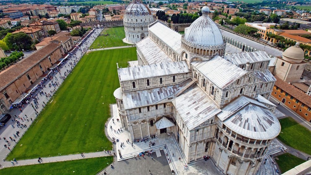 Aerial view of Piazza dei Miracoli.