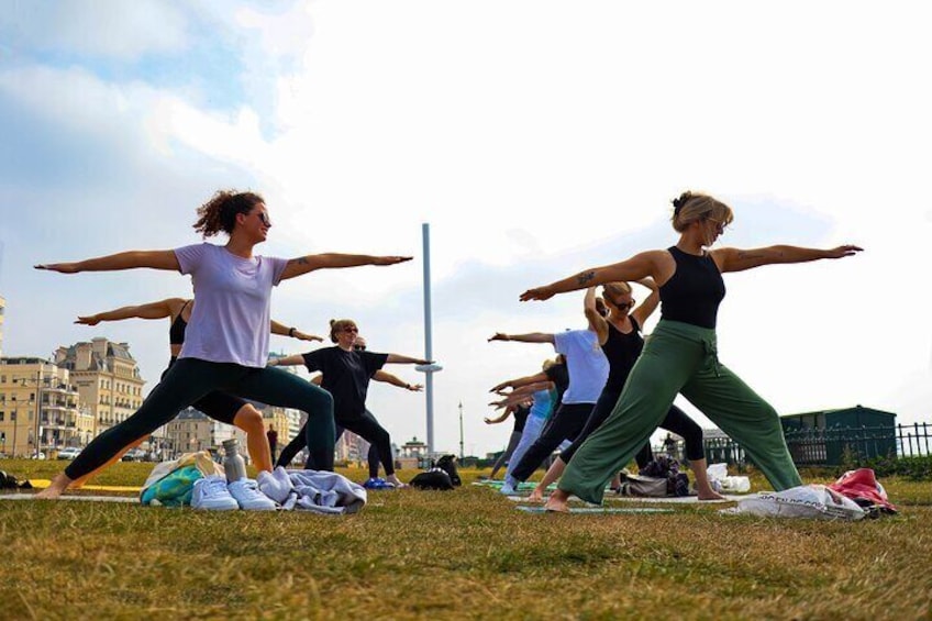 Outdoor Yoga Class at Hove Lawns Beach and Brunswick Square