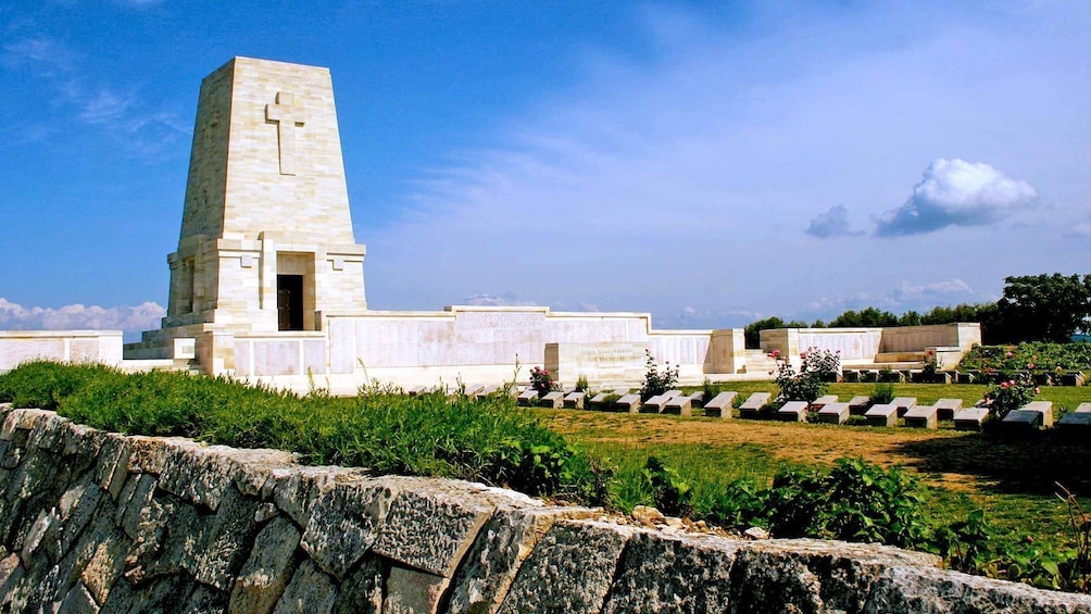 Angled view of old temple.