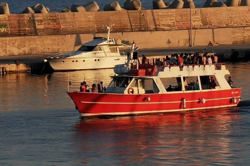 Return from the Boat Party at sunset