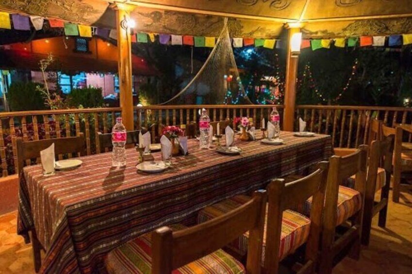 Dinner place at lakeside