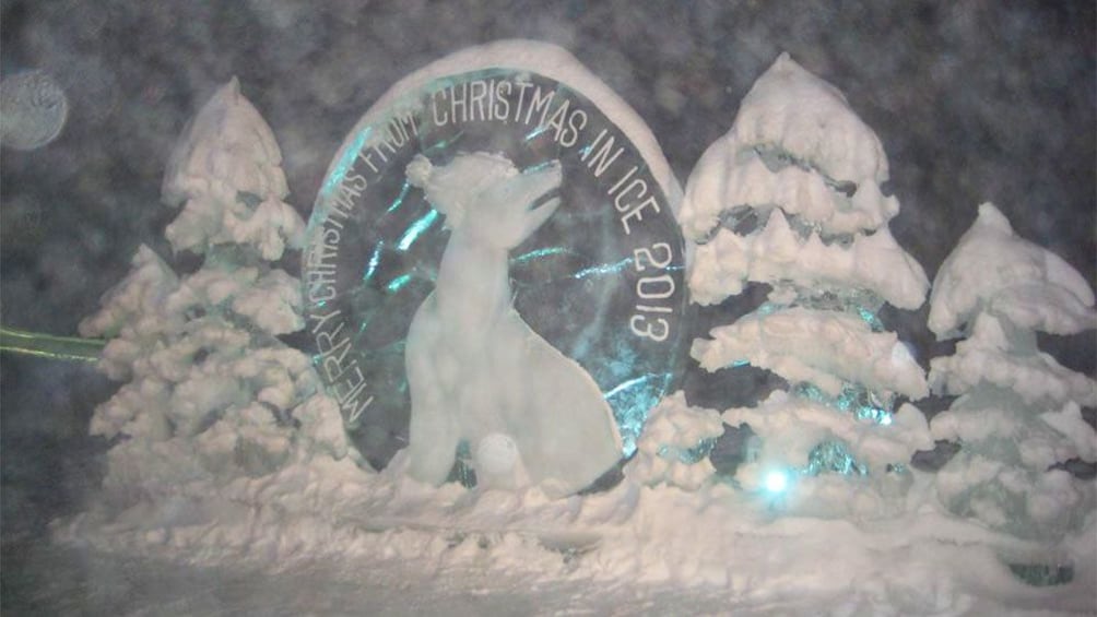 Ice sculpture in Fairbanks