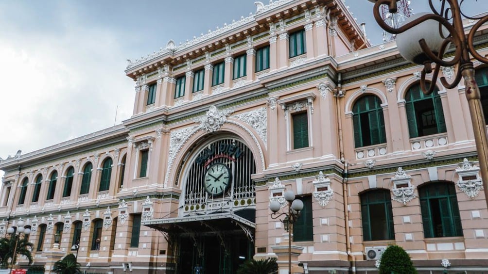 Wide angle view of building in Ho Chi Minh City.