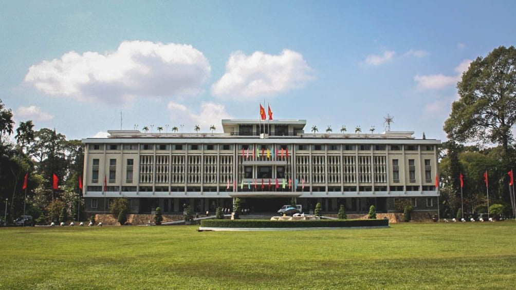 Landscape view of architecture in Ho Chi Minh City during the day.