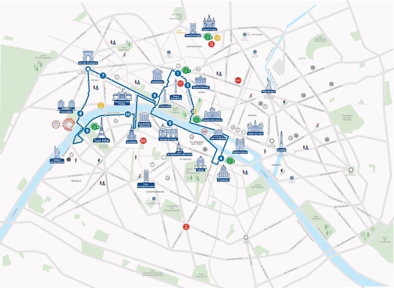 Tootbus Paris : Must See Hop-on Hop-off Bus Tour & 1 Hour Cruise