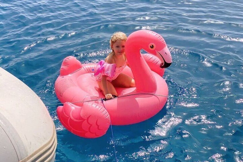 Heraklion: Dia Catamaran Tour, Lunch, Open Bar & Snorkeling