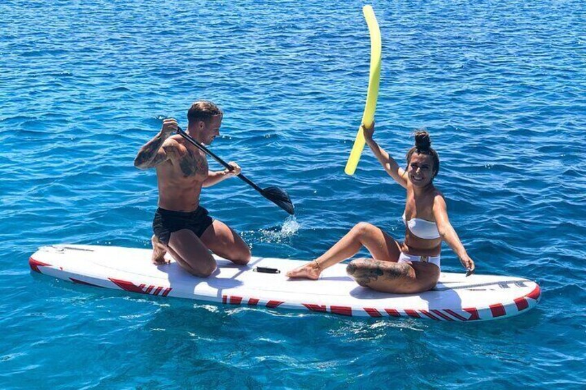 Heraklion: Dia Catamaran Tour, Lunch, Open Bar & Snorkeling