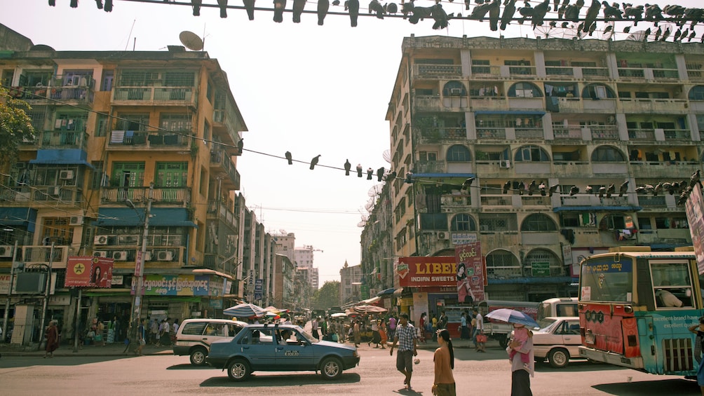 Beautiful street view of Myanmar