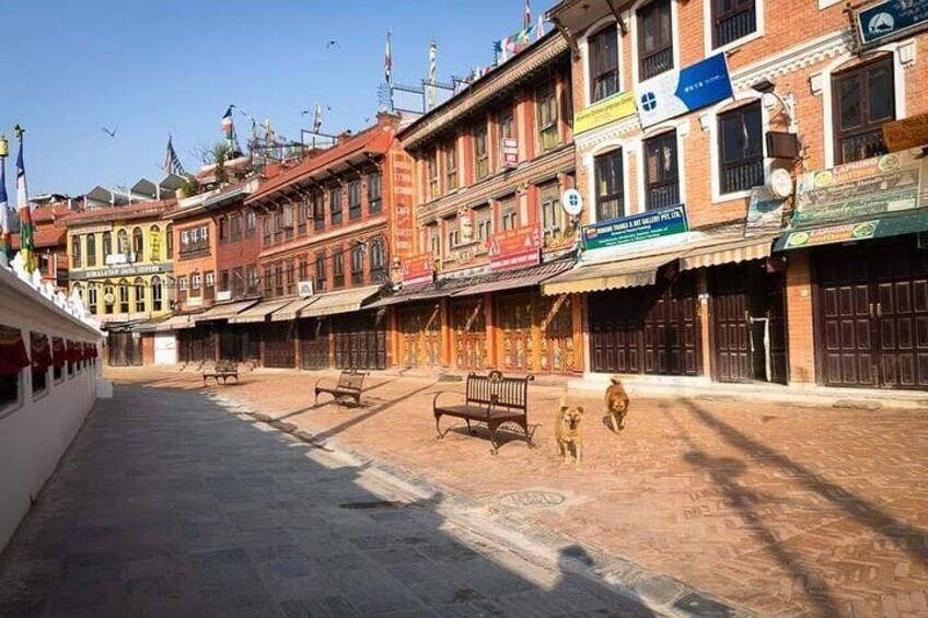 Surrounding buddha stupa