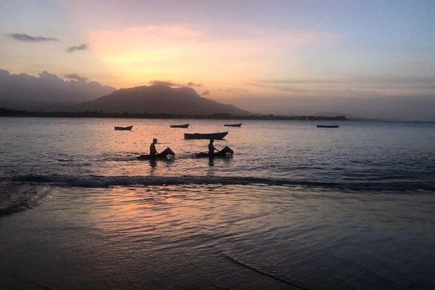 Sunset horseback riding