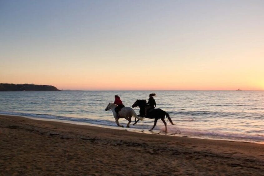 Sunset horseback riding